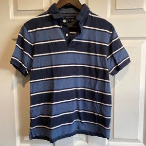 TOMMY HILFIGER Blue Striped Polo Medium